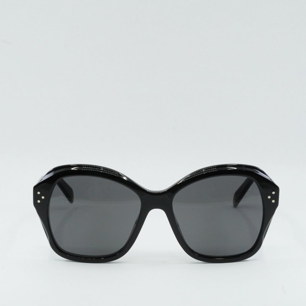 NEW CELINE CL40200I 01A SHINY BLACK /DARK GREY SUNGLASSES - Picture 2 of 11